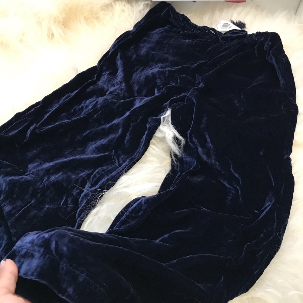 Beltaine Valentina wide leg pants velvet pajama - Picture 3 of 8